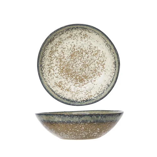 Тарелка глубокая BEGONA D185 см, brown/blue