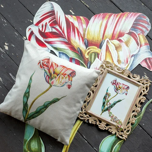 Интерьерная подушка «Ботаническое барокко», версия 7