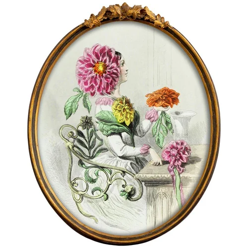 Картина «Модница леди Георгин» в раме «Тиффани»