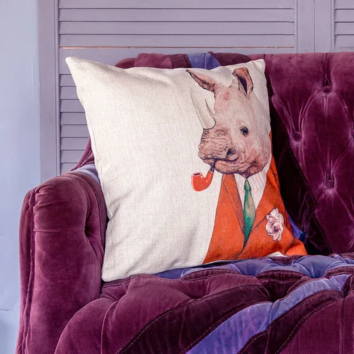 Декоративная подушка «Мистер Носорог»