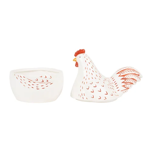 Банка с крышкой курица Курица Марго, красная