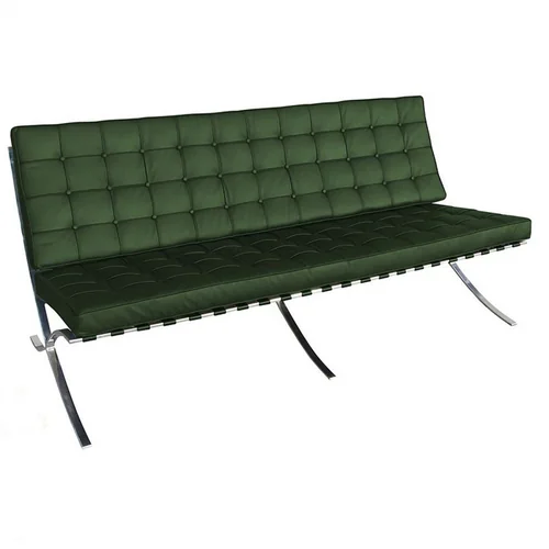 Диван двухместный прямой зеленый Barcelona