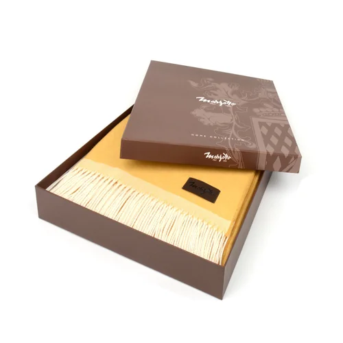 Плед MARZOTTO, 130х170см, хлопок желтый