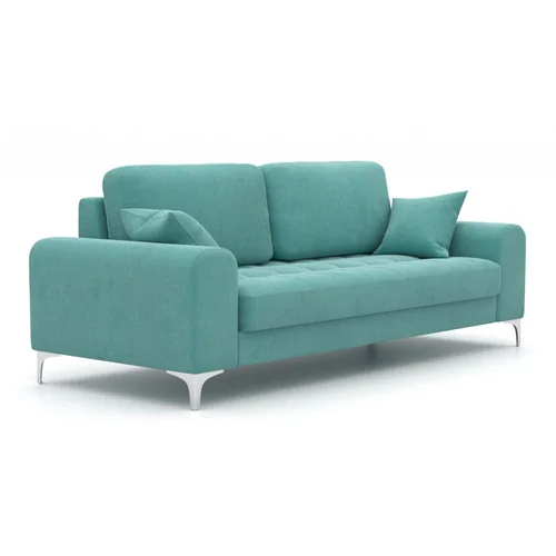 Диван трехместный прямой бирюзовый Виктория