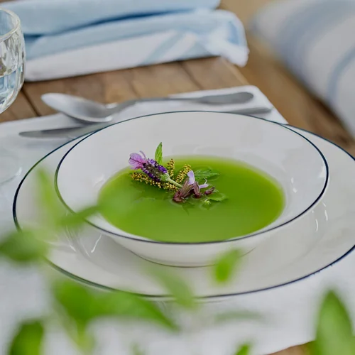 Тарелка BEJA D15 см, white, blue