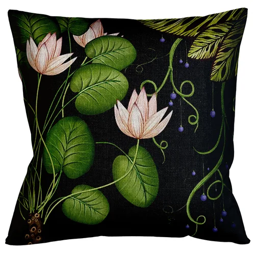 Подушка «Тропический лес / Нуар», версия 4