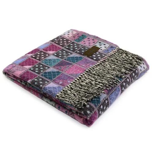 Плед в клетку сиреневый 130 х 180 см