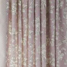 Штора "Флора" розовый фон ширина 140 см