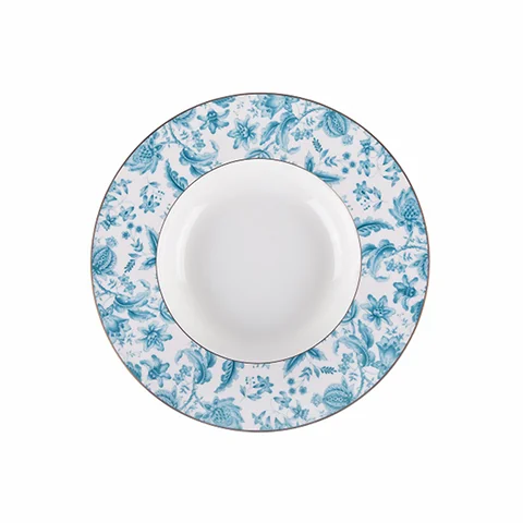 Тарелка глубокая Anais D23 см, white, blue