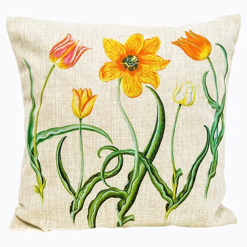 Интерьерная подушка «Цветочный перфоманс», версия 14