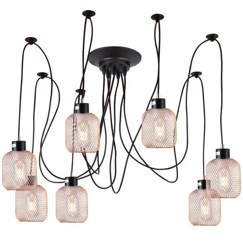 Подвесной светильник Stilfort Nativo /P черный;медь 7 лампочек