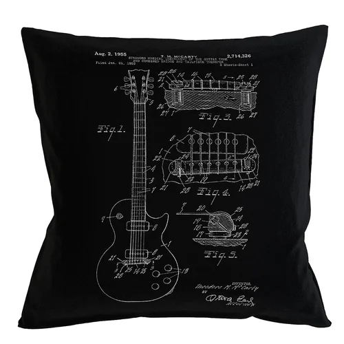 Арт-подушка «Патент на электрогитару Gibson»