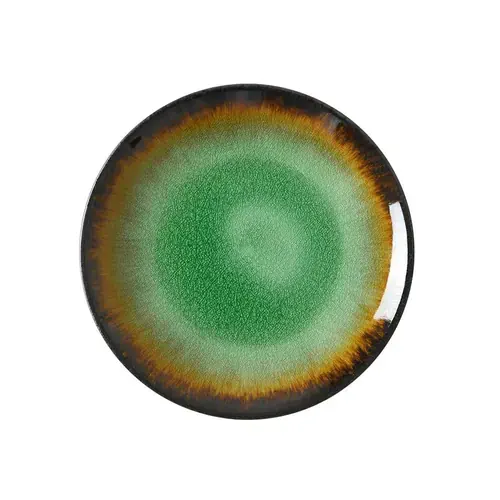 Тарелка E437 D255 см, brown/green