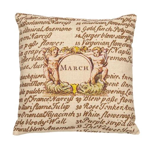 Декоративная подушка «12 месяцев цветения», версия Март