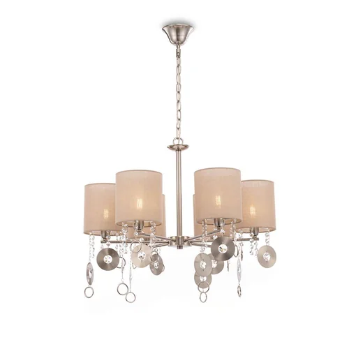 Подвесная люстра Maytoni Kira MODPL-N бежевый;серебро 6 лампочек