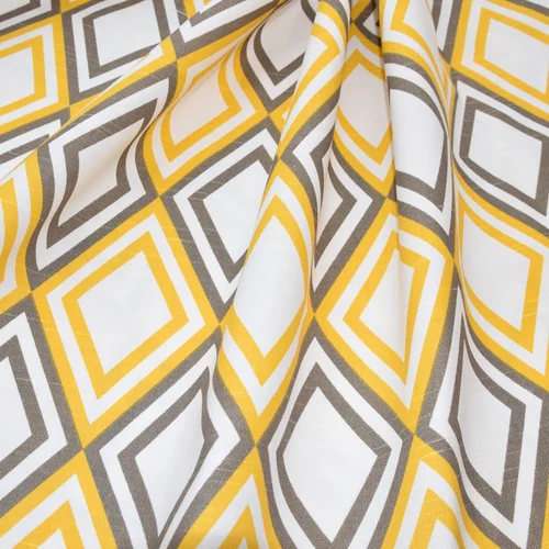Штора Ромб желтая ширина 138 см