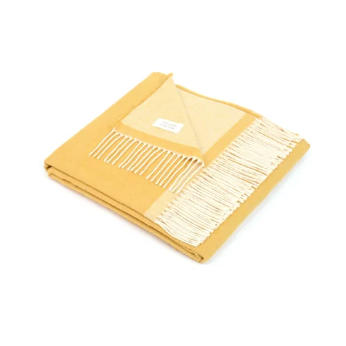 Плед MARZOTTO, 130х170см, хлопок желтый