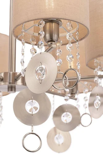 Подвесная люстра Maytoni Kira MODPL-N бежевый;серебро 6 лампочек