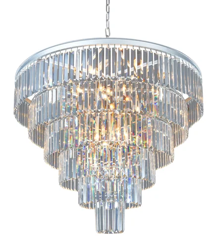 Дизайнерская люстра Odeon 6 Rings silver