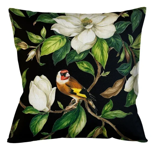 Декоративная подушка «Магнолия», версия 3 (блэк)