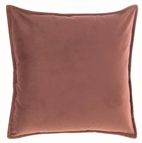 Подушка декоративная велюровая пепельно-розового цвета