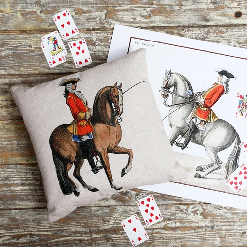 Декоративная подушка «Верховая езда, Урок № 2»