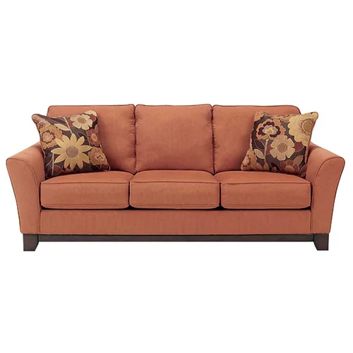 Диван Jorald трехместный прямой морковный
