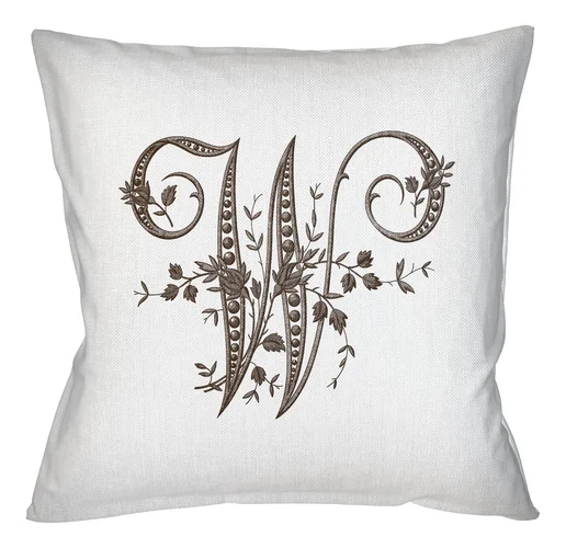 Арт-подушка «Монограмма буквы W»