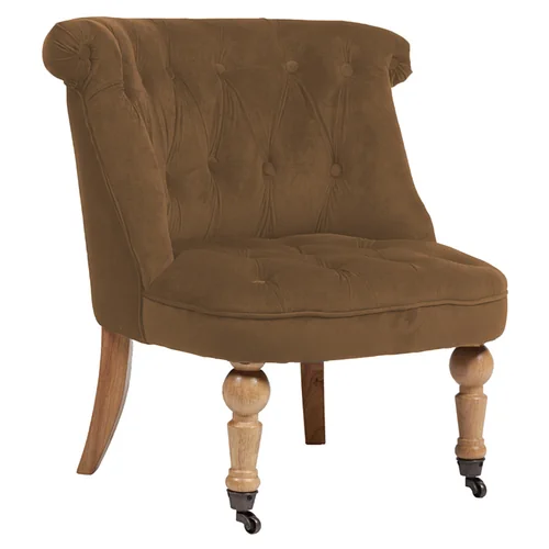 Кресло маленькое коричневое со стяжкой Amelie French Country Chair