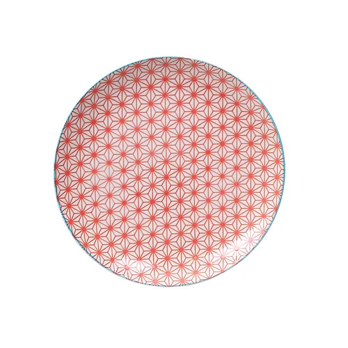 Тарелка STAR/WAVE D257 см, Red/Light Blue Rim