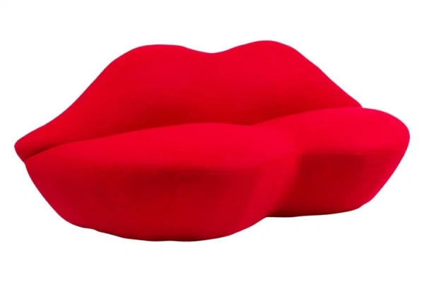 Диван прямой красный Губы Heller Bocca