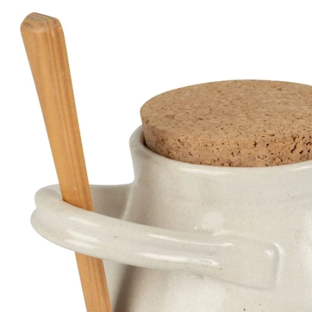 Банка для сыпучих продуктов с ложкой Suzanne бежевая