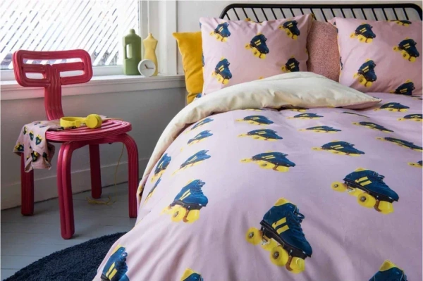 Комплект пододеяльник с наволочками Ролики