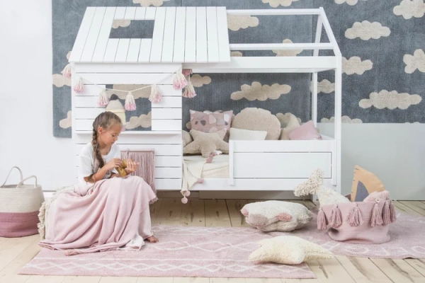 Ковер детский розовый 120х160 см Оазис винтажный