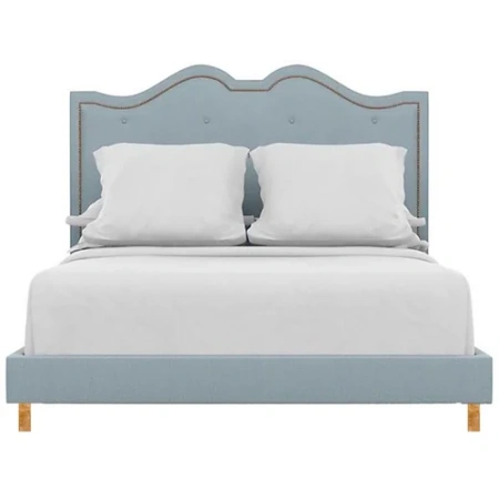 Кровать мягкая 180 200 Williams голубая