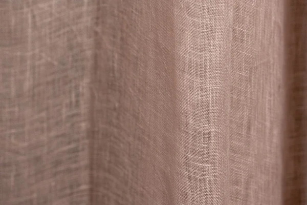 Штора льняная бежевого цвета 150х290