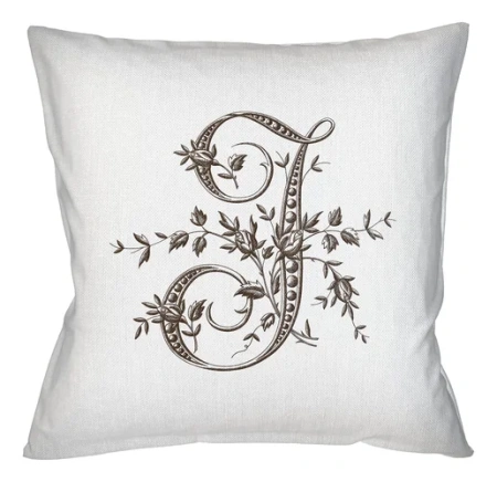 Арт-подушка «Монограмма буквы J»