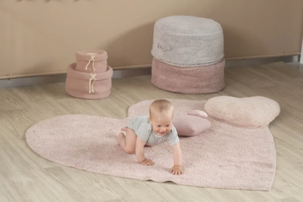 Пуфик детский круглый нюдовый Прохлада винтажный