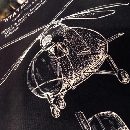 Арт-подушка «Патент на вертолет»