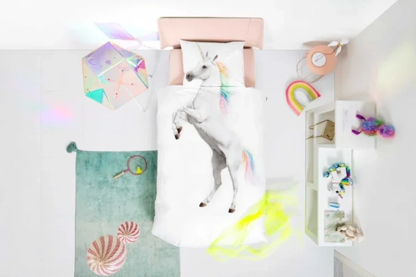 Комплект пододеяльник с наволочками Единорог