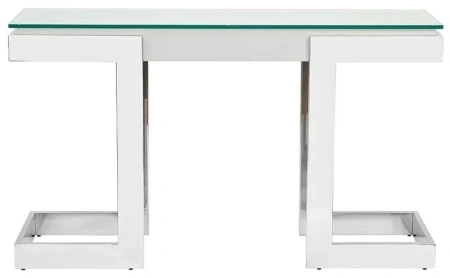 Консоль Marbella White белая/хром 130х37х76,5см