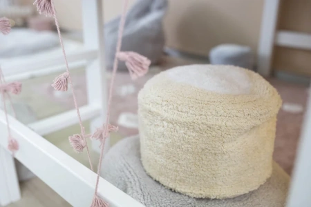 Пуфик детский круглый ванильный Зефирка