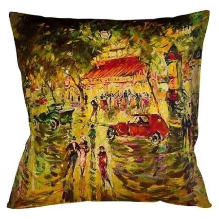 Арт-подушка «Бульвар в Париже»