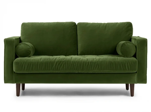 Диван Lucia двухместный прямой темно-зеленый