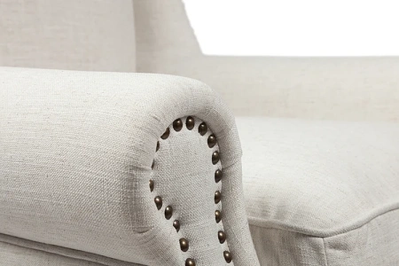 Кресло мягкое с ушами белое Collins Wingback Chair