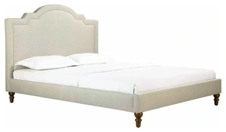 Кровать двуспальная 160х200 бежевая Cassis Upholstered