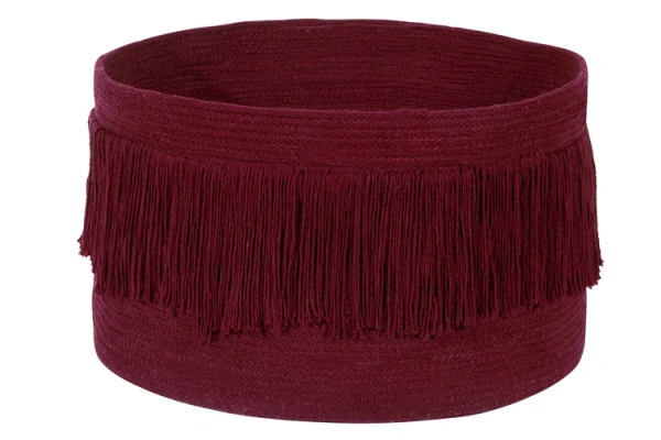 Корзина для игрушек красная с бахромой 25х45 см Саванна