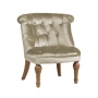 Кресло мягкое с фигурными ножками велюр бежевое Sophie Tufted Slipper Chair
