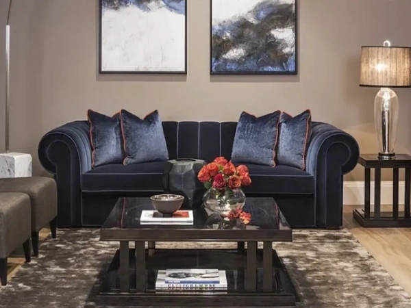 Диван Chestor 240х110 прямой синий