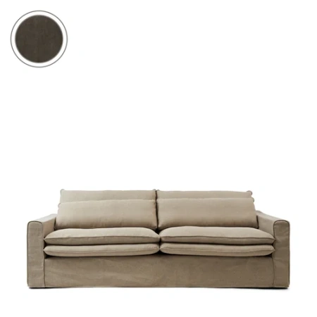 Диван Continental 3,5 мест, бархат, шоколад